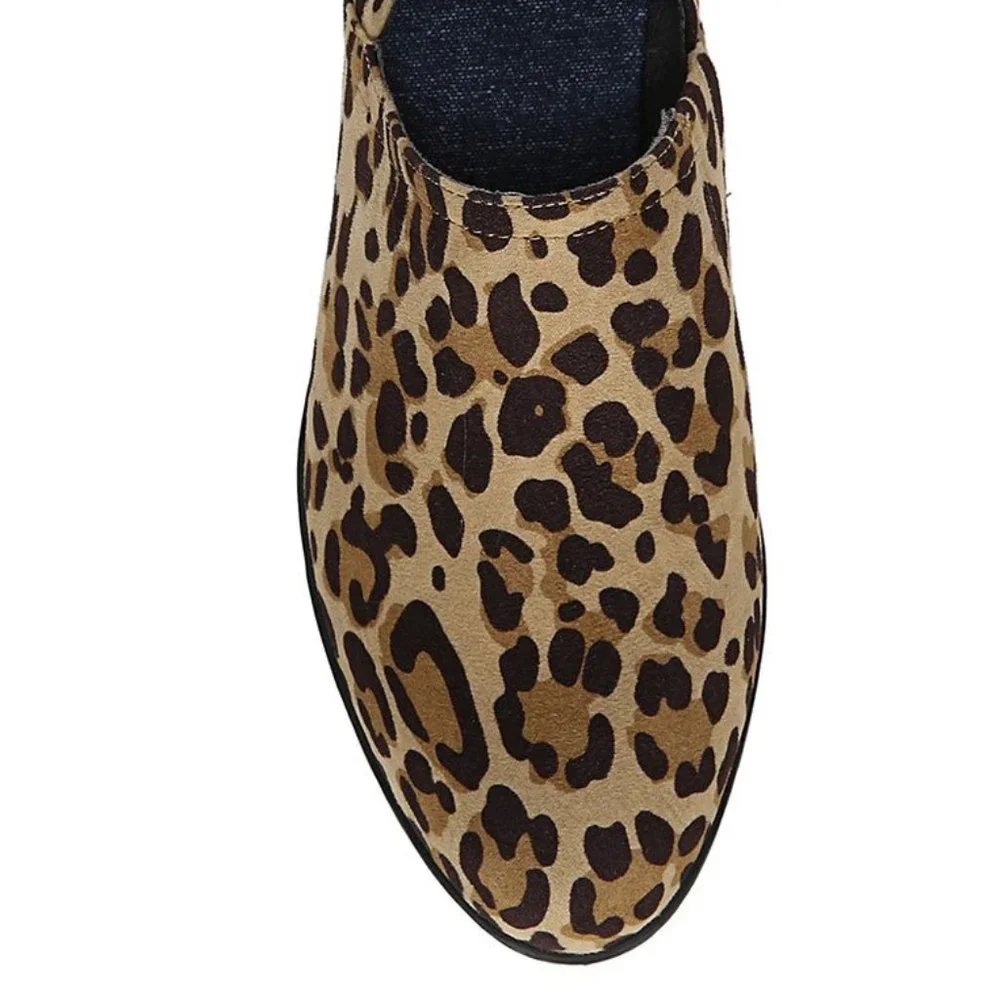 Dr. Scholl's shoes Tan & Black Leopard Ruler Bootie -Women 7